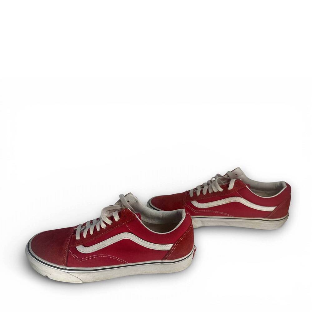 NEW VANS men's lace-up sneaker in red and white - Picture 2 of 5